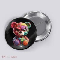 Angry Teddy Bear Print, A Very Grumpy Hug Button thumb 0