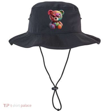 Angry Teddy Bear Print, A Very Grumpy Hug Bucket Hat