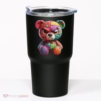 Angry Teddy Bear Print, A Very Grumpy Hug Tumbler thumb 0