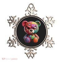 Angry Teddy Bear Print, A Very Grumpy Hug Ornament thumb 0