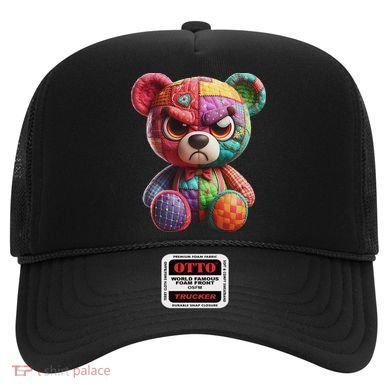 Angry Teddy Bear Print, A Very Grumpy Hug Hat