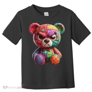 Angry Teddy Bear Print, A Very Grumpy Hug Toddler T-Shirt