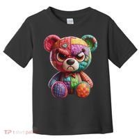 Angry Teddy Bear Print, A Very Grumpy Hug Toddler T-Shirt thumb 0