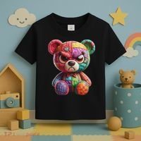 Angry Teddy Bear Print, A Very Grumpy Hug Toddler T-Shirt thumb 3
