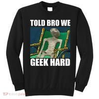 Alien Told Bro We Geek Hard Sweatshirt thumb 0