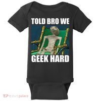 Alien Told Bro We Geek Hard Baby Bodysuit thumb 0