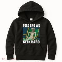 Alien Told Bro We Geek Hard Kids Hoodie thumb 0