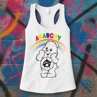 Anarchy Teddy Bear Women's Tank Top thumb 3