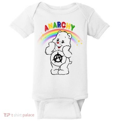 Anarchy Teddy Bear Baby Bodysuit