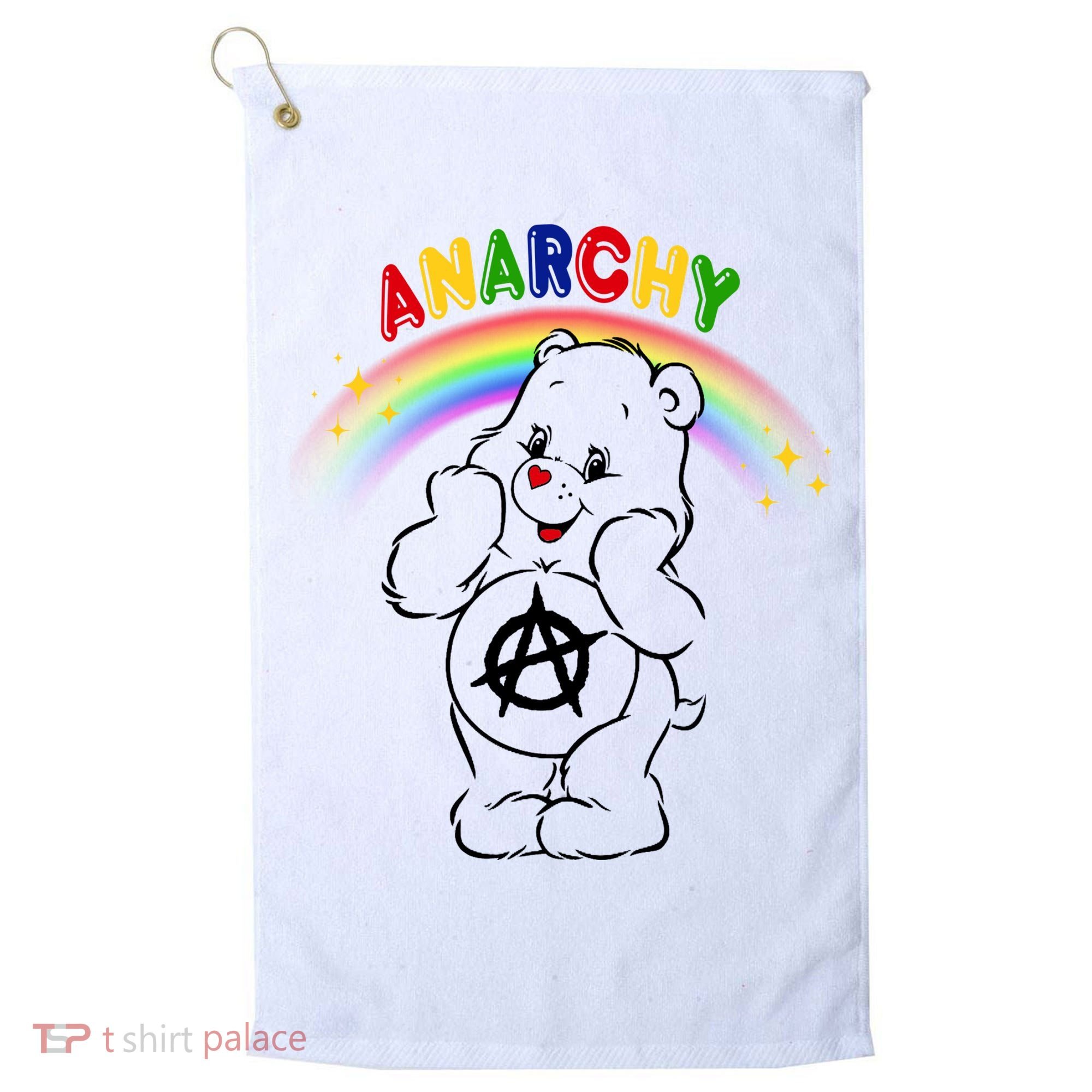 Anarchy Teddy Bear Golf Towel