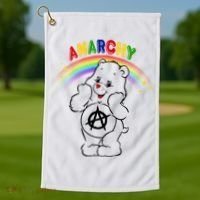 Anarchy Teddy Bear Golf Towel thumb 1