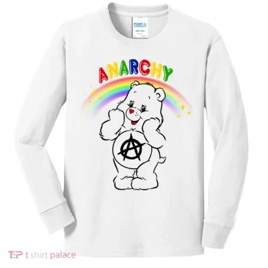 Anarchy Teddy Bear Kids Long Sleeve Shirt