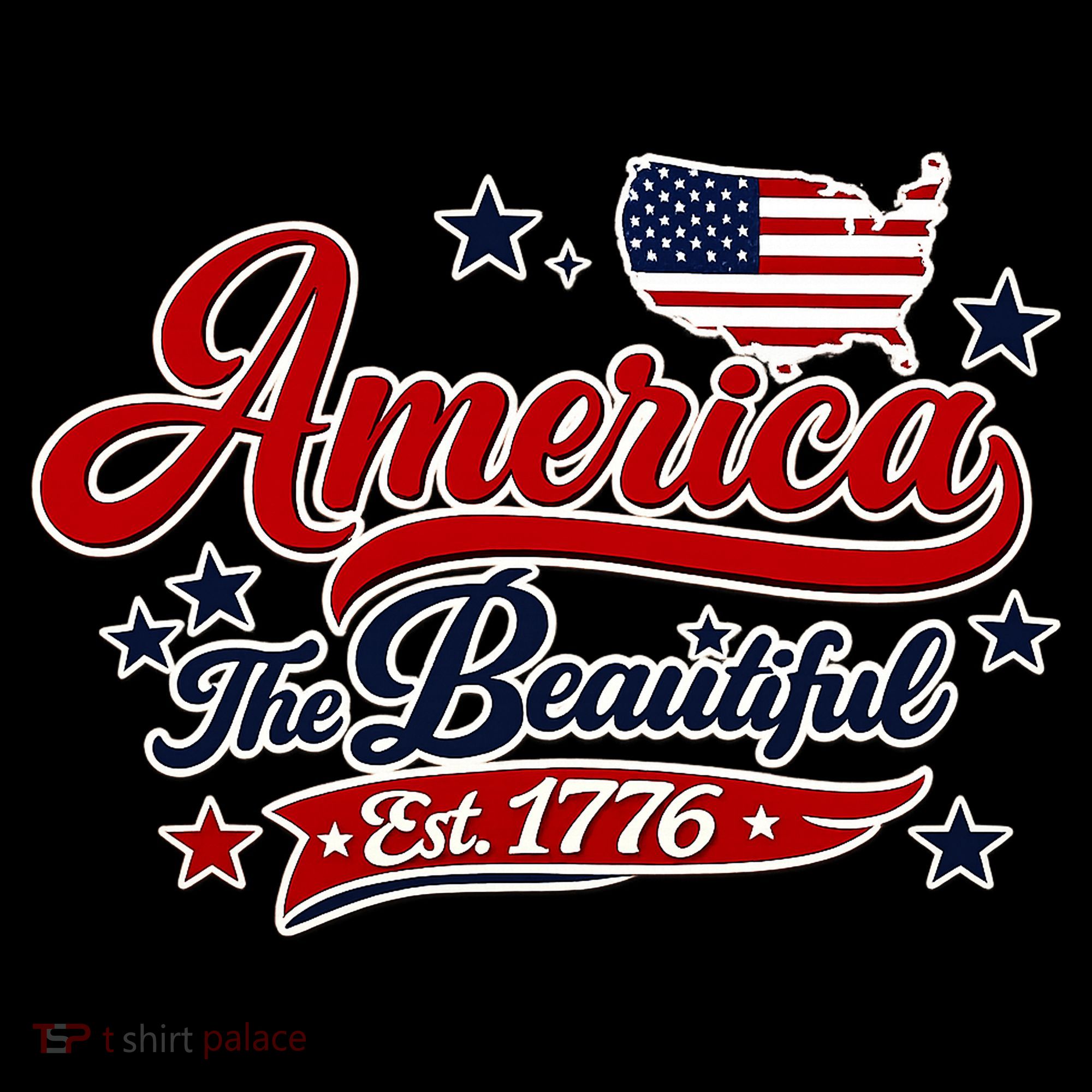 America The Beautiful Est 1776 Tote Bag