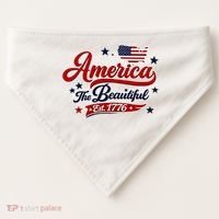 America The Beautiful Est 1776 USA-Made Doggie Bandana thumb 0