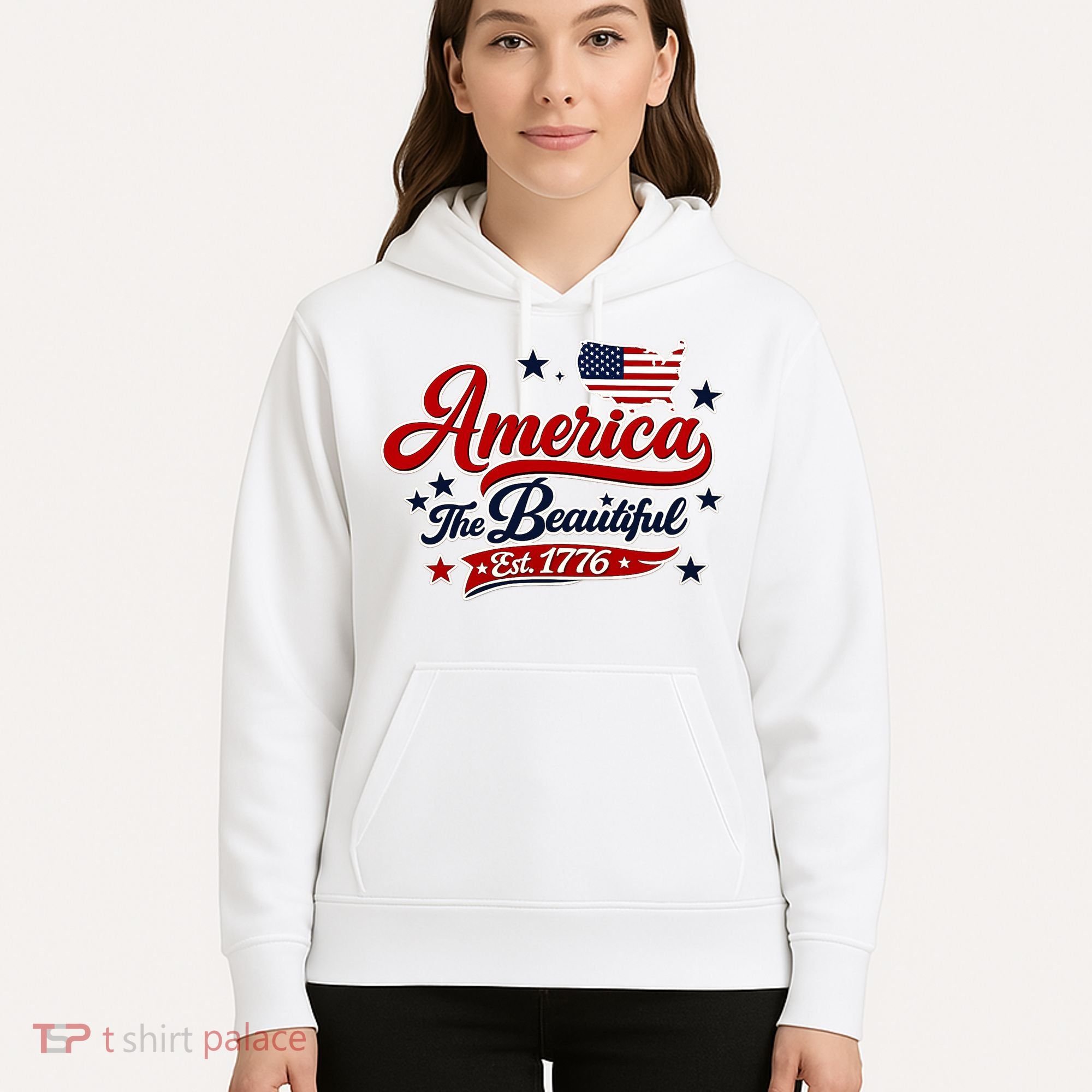 America The Beautiful Est 1776 Hoodie