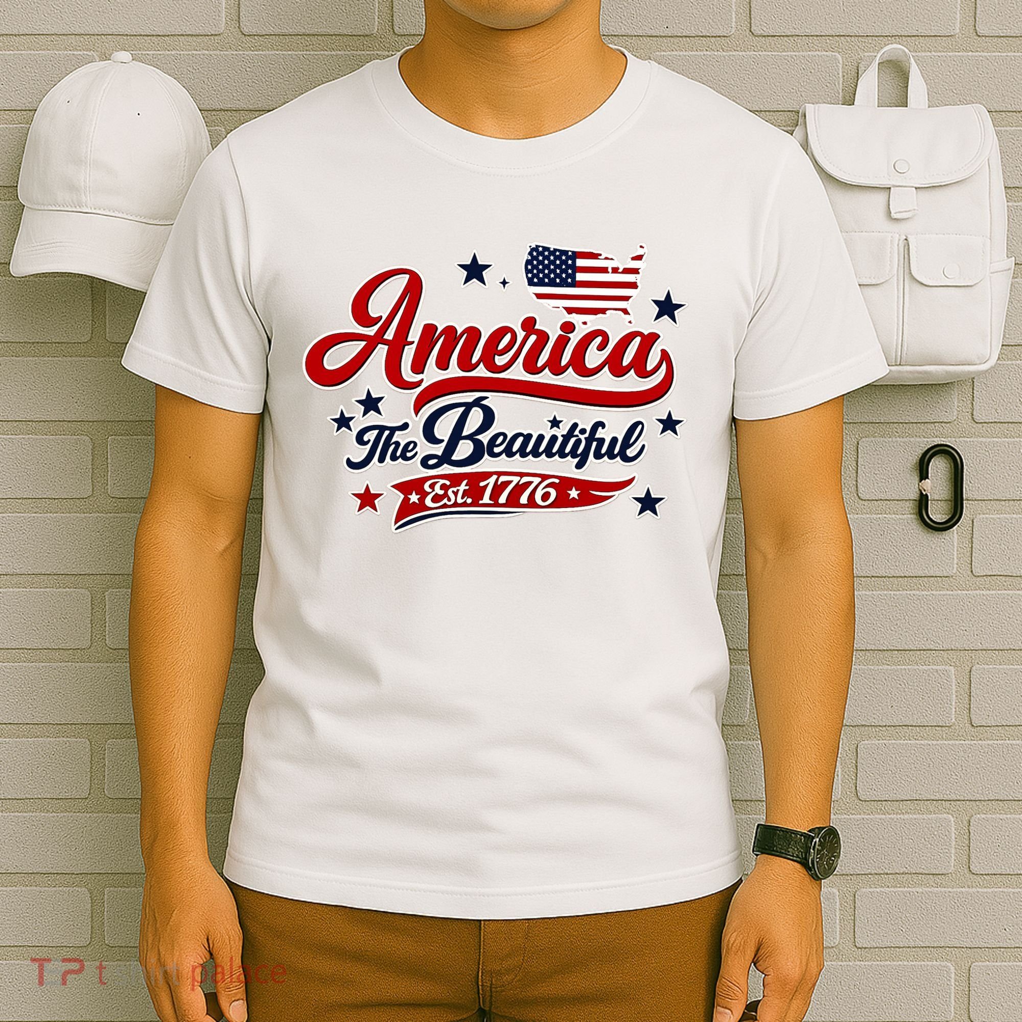 America The Beautiful Est 1776 T-Shirt