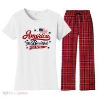 America The Beautiful Est 1776 Women's Flannel Pajama Set thumb 0