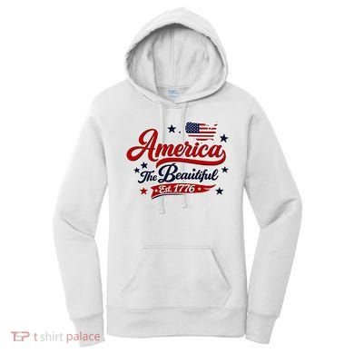 America The Beautiful Est 1776 Women's Hoodie