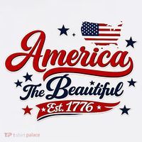 America The Beautiful Est 1776 Ornament thumb 1