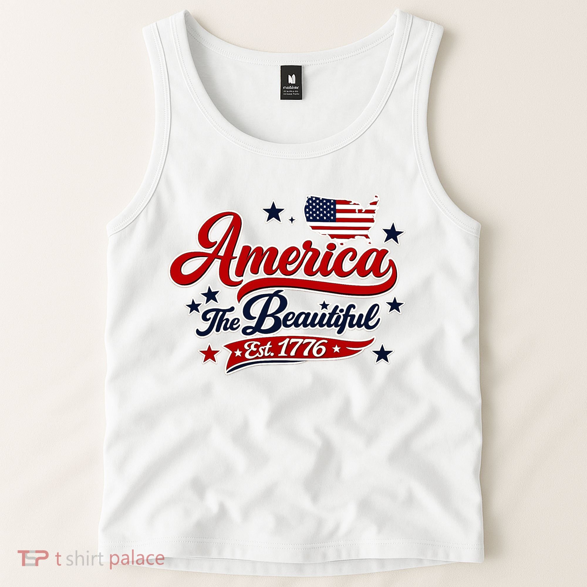 America The Beautiful Est 1776 Tank Top