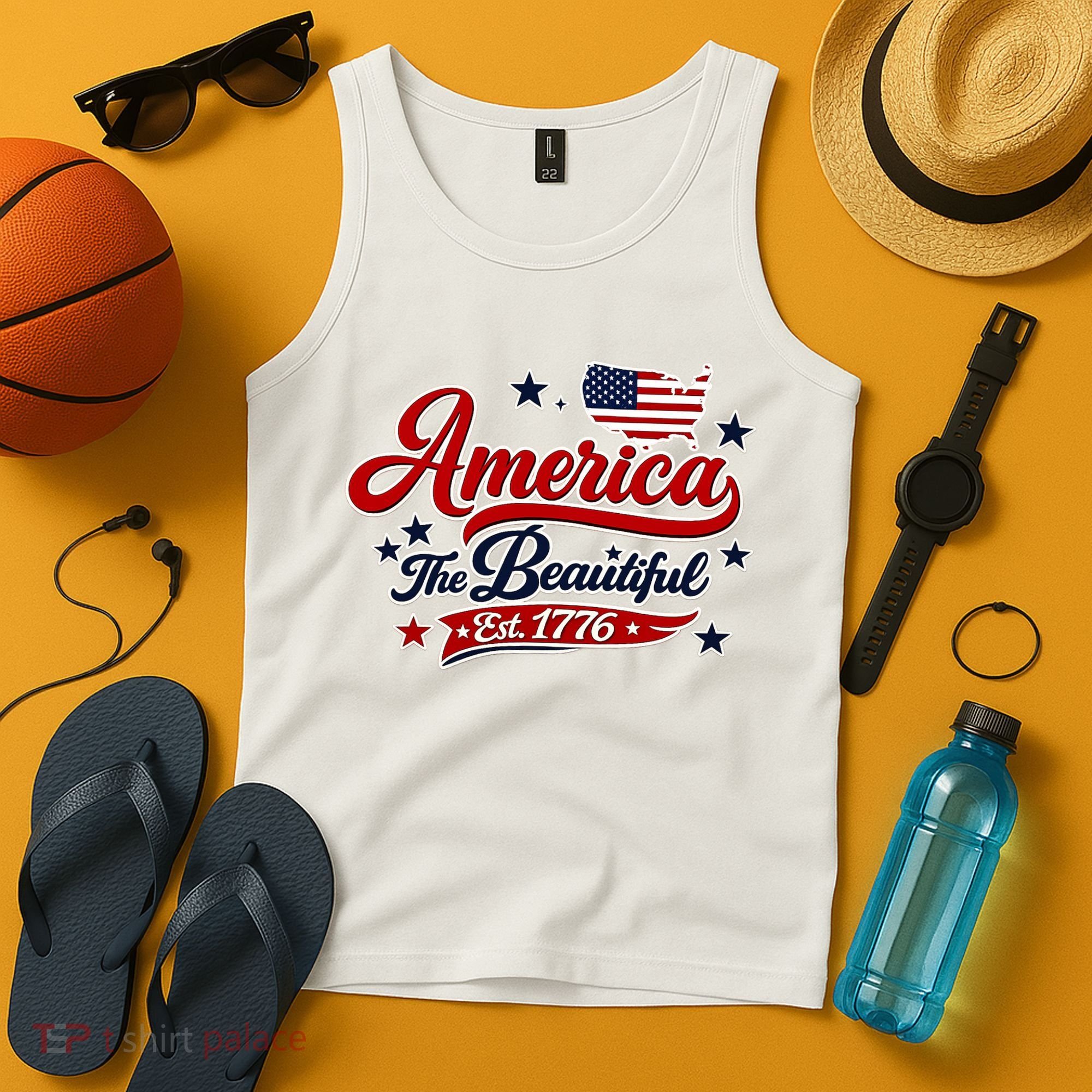 America The Beautiful Est 1776 Tank Top