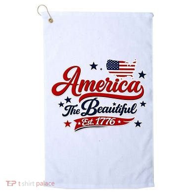 America The Beautiful Est 1776 Golf Towel