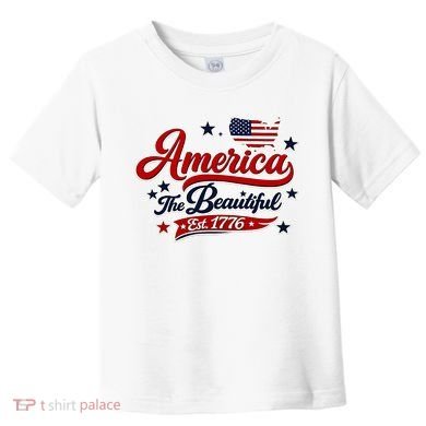 America The Beautiful Est 1776 Toddler T-Shirt