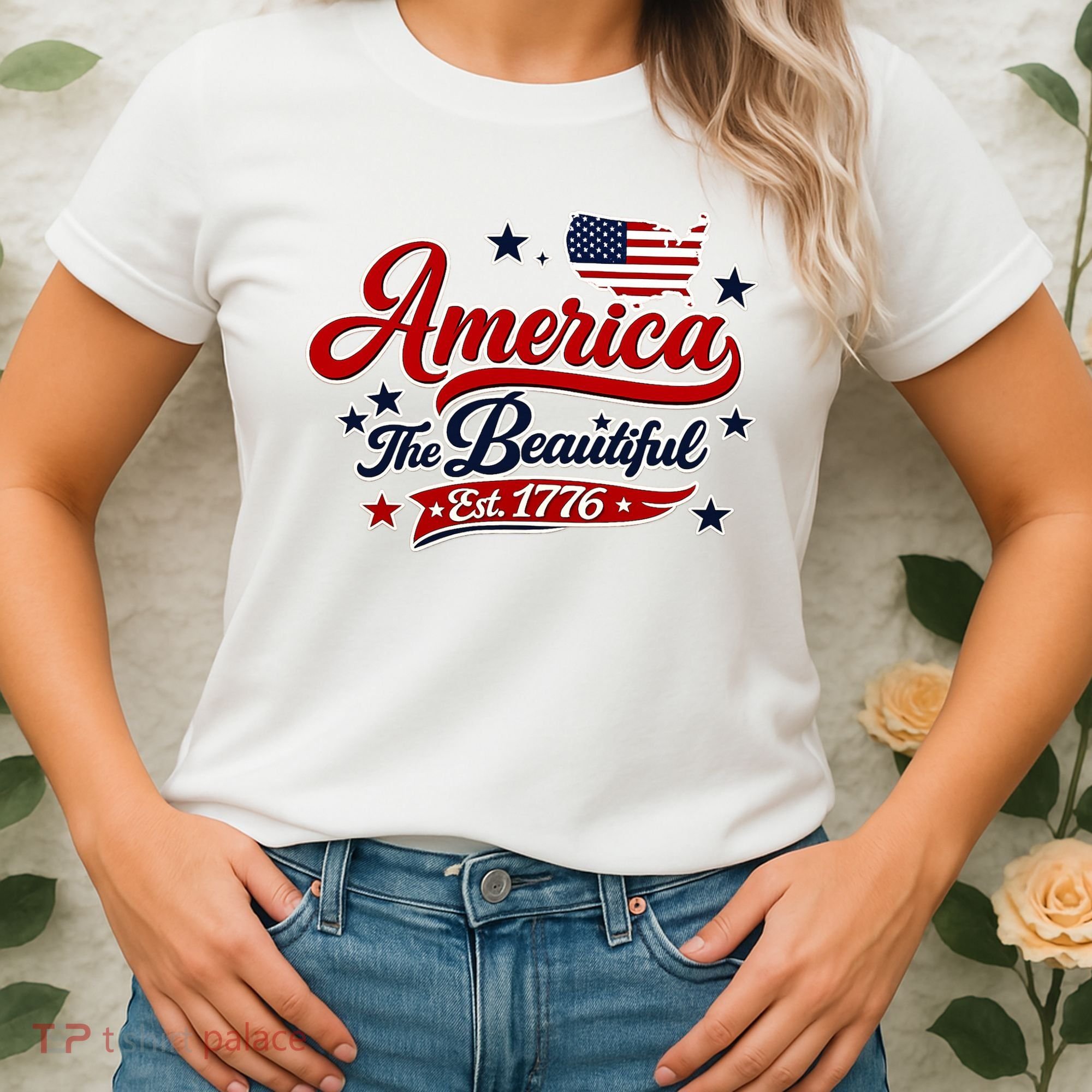 America The Beautiful Est 1776 Women's T-Shirt