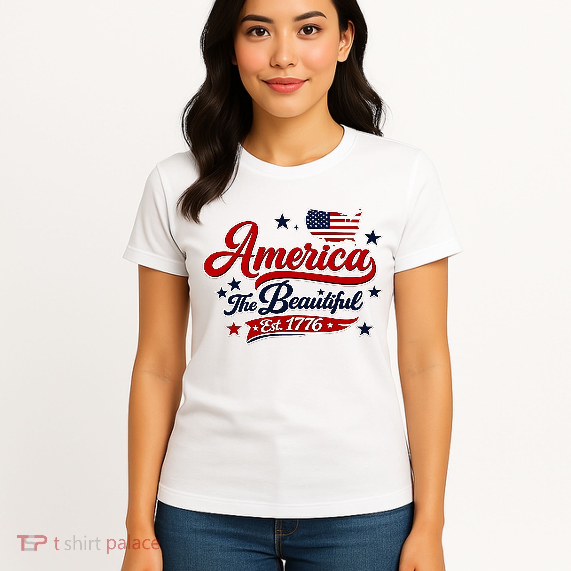 America The Beautiful Est 1776 Women's T-Shirt