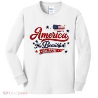 America The Beautiful Est 1776 Kids Long Sleeve Shirt thumb 0