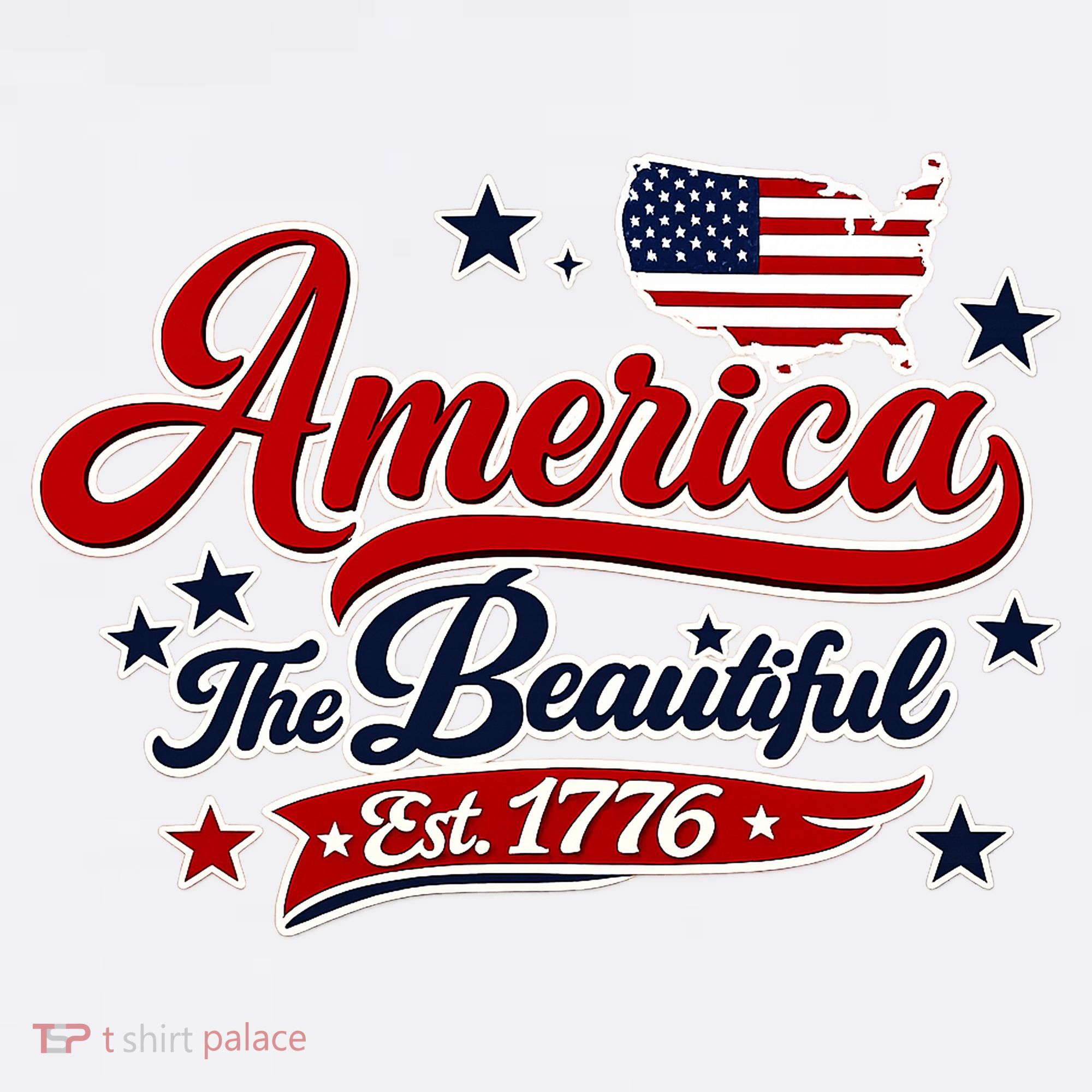 America The Beautiful Est 1776 Kids Long Sleeve Shirt