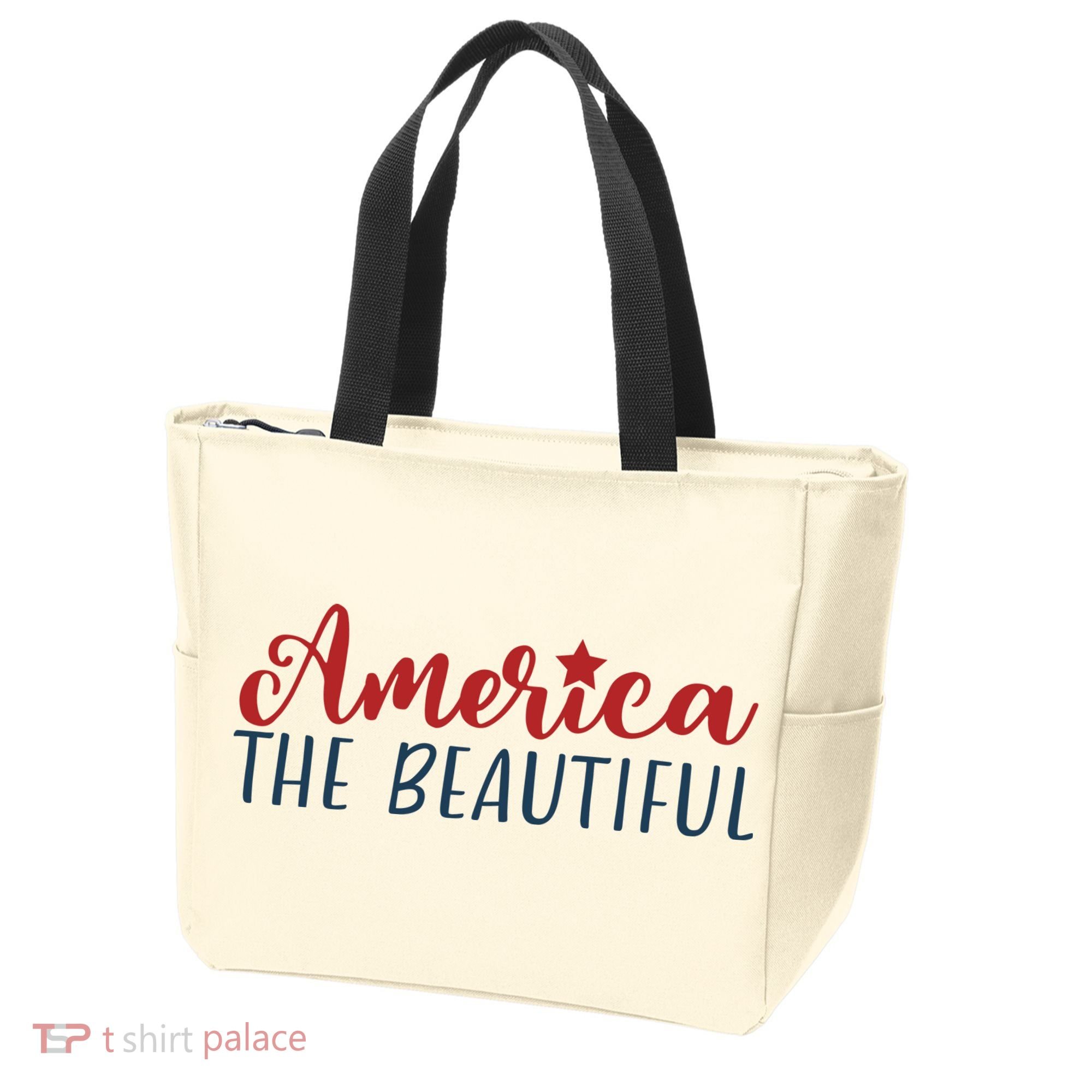 America The Beautiful 4th Of July Tote Bag