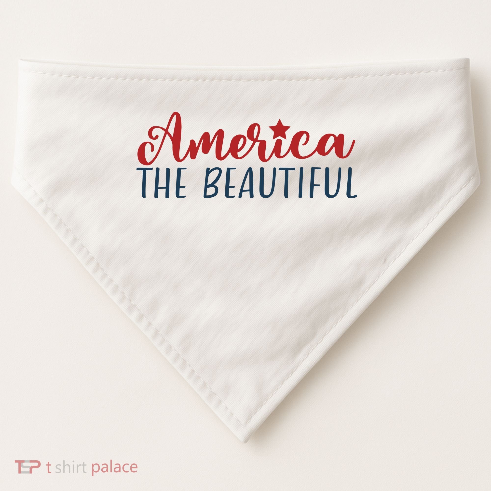 America The Beautiful 4th Of July USA-Made Doggie Bandana