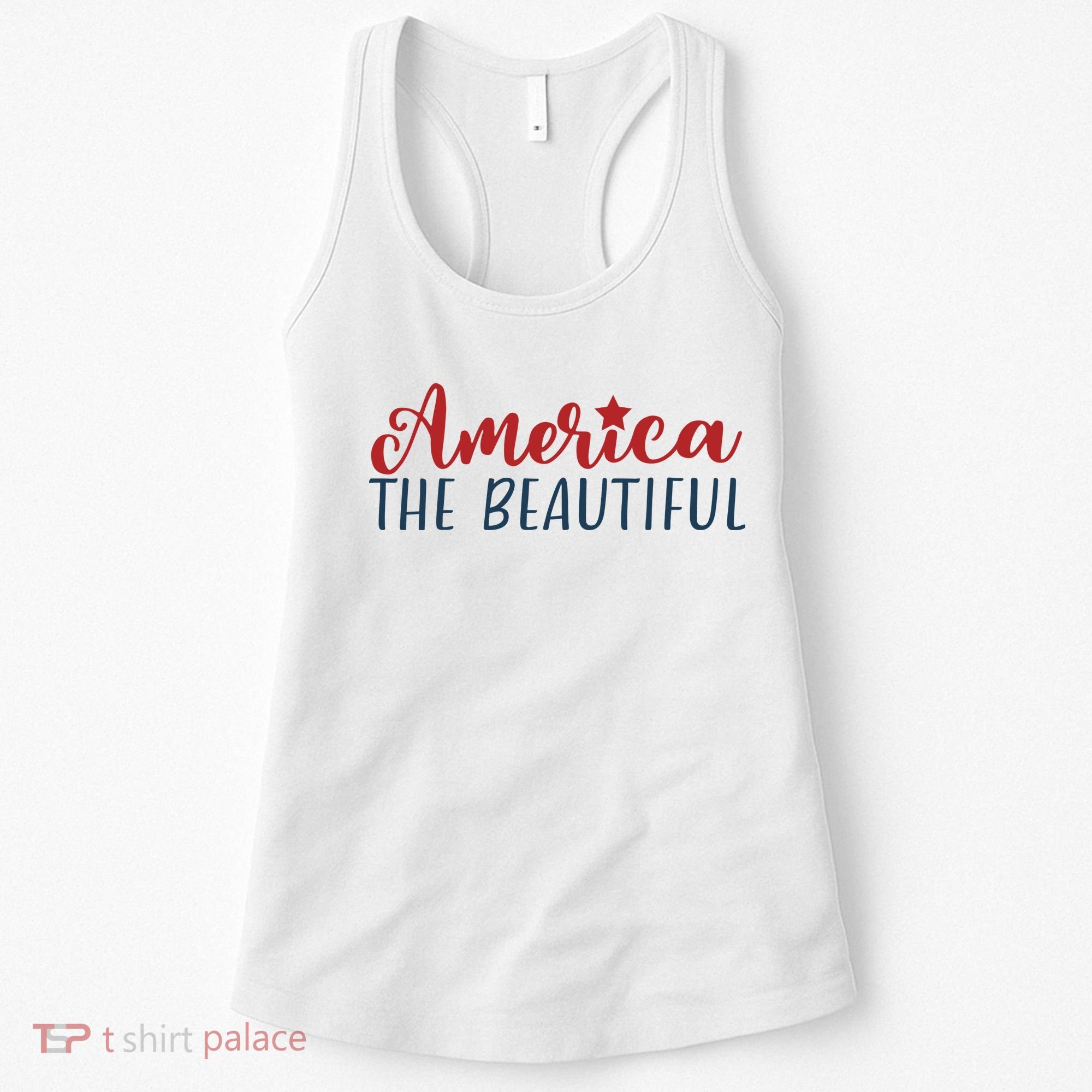 America The Beautiful 4th Of July Women's Tank Top