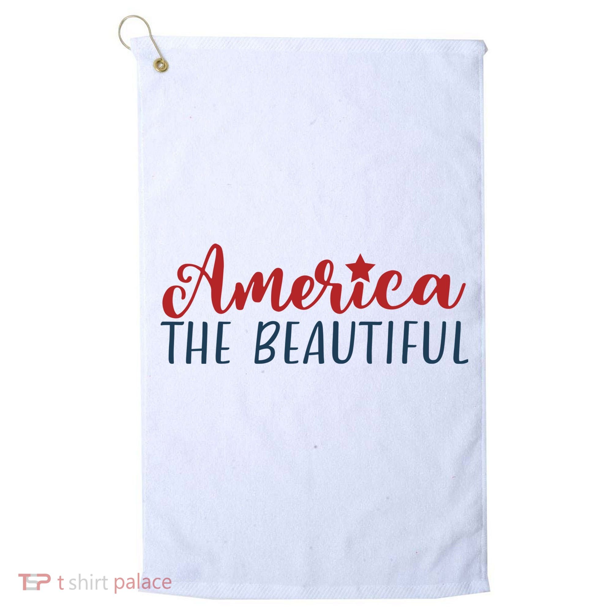 America The Beautiful 4th Of July Golf Towel