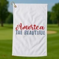 America The Beautiful 4th Of July Golf Towel thumb 1
