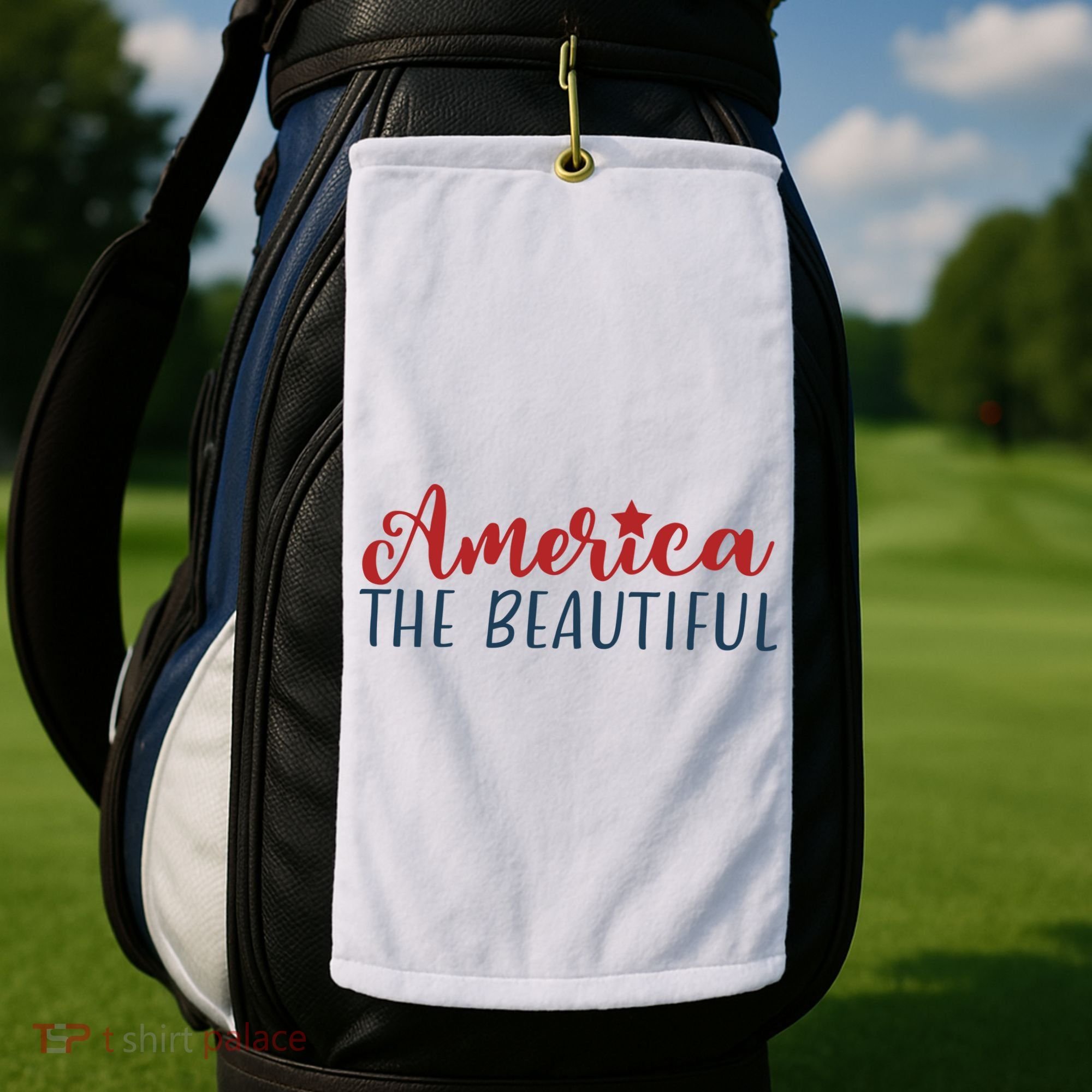 America The Beautiful 4th Of July Golf Towel