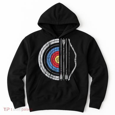 Archery Target Bow And Arrow Archer Retro Vintage Hoodie