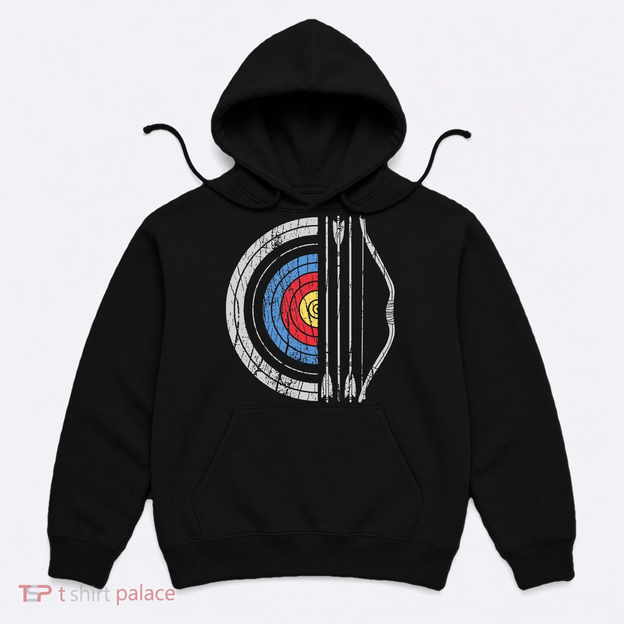 Archery Target Bow And Arrow Archer Retro Vintage Hoodie