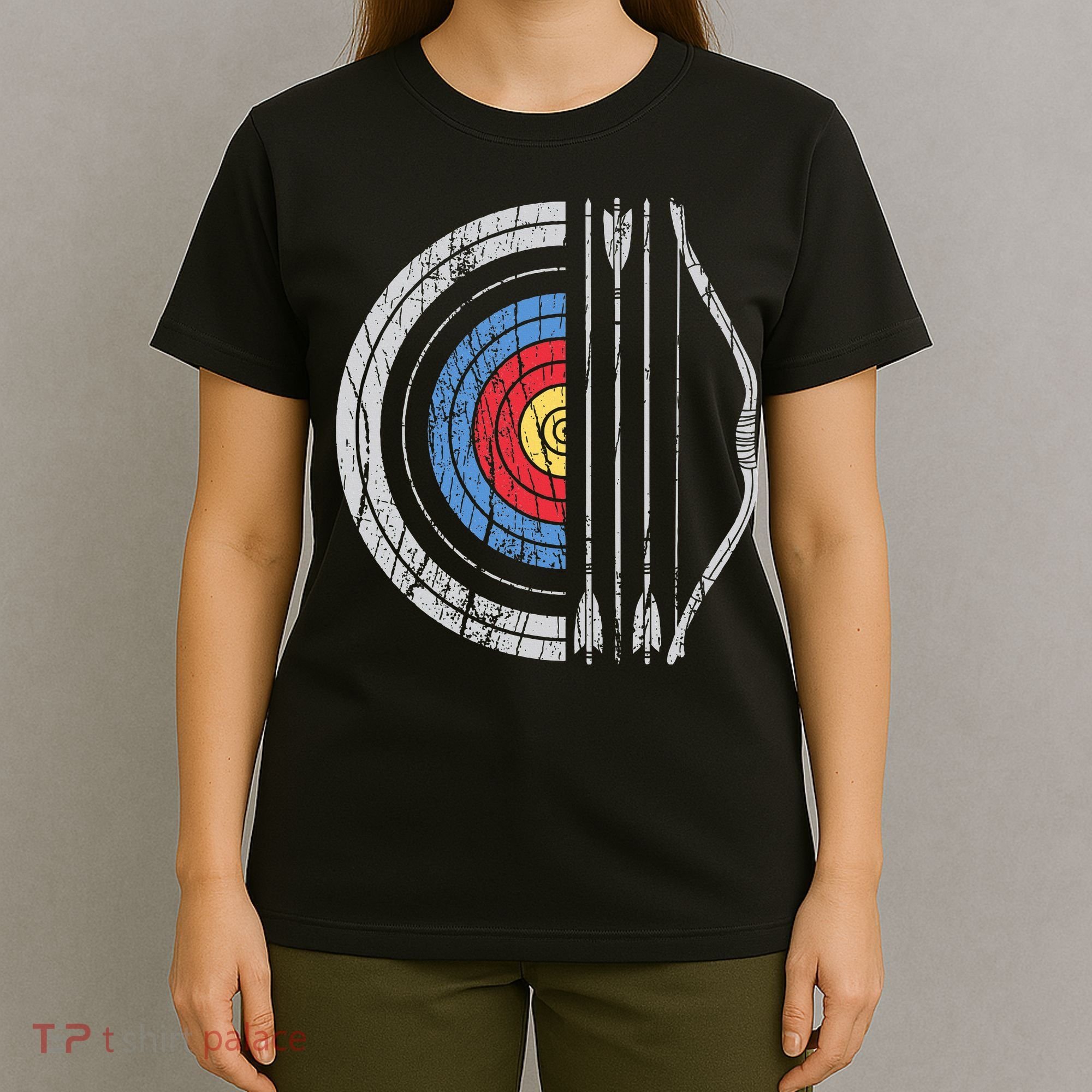 Archery Target Bow And Arrow Archer Retro Vintage T-Shirt