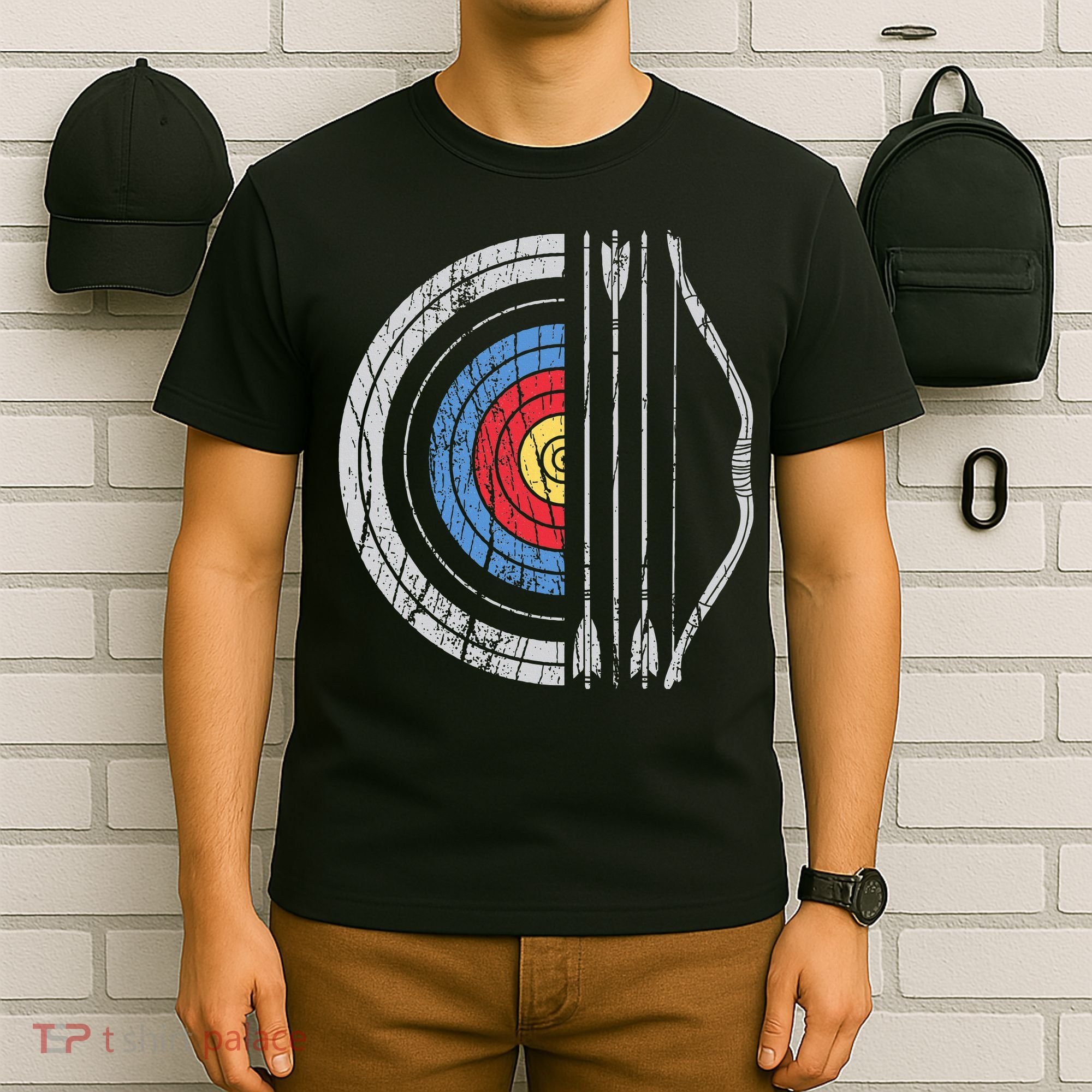 Archery Target Bow And Arrow Archer Retro Vintage T-Shirt