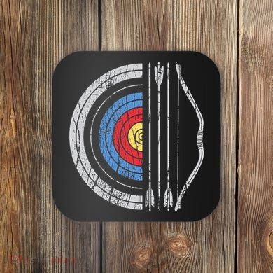 Archery Target Bow And Arrow Archer Retro Vintage Coaster