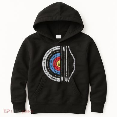 Archery Target Bow And Arrow Archer Retro Vintage Kids Hoodie