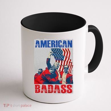 American Trump Badass Coffee Mug back