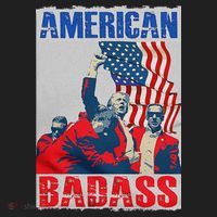 American Trump Badass Beanie thumb 2