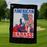 American Trump Badass Golf Towel thumb 1