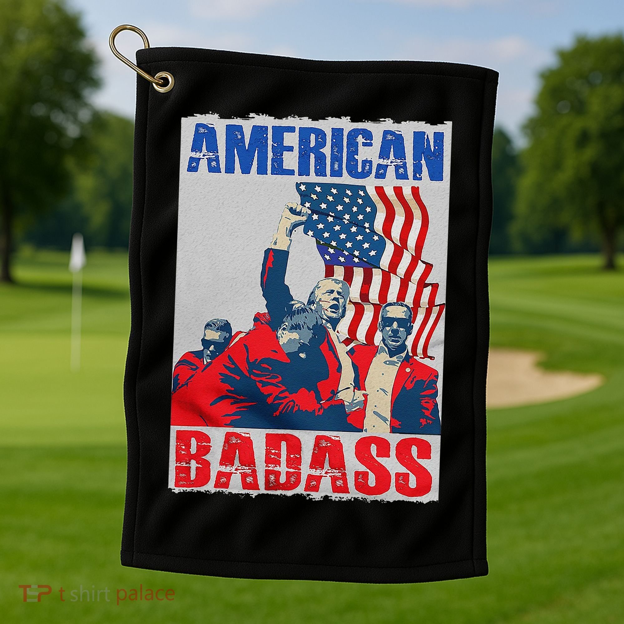 American Trump Badass Golf Towel