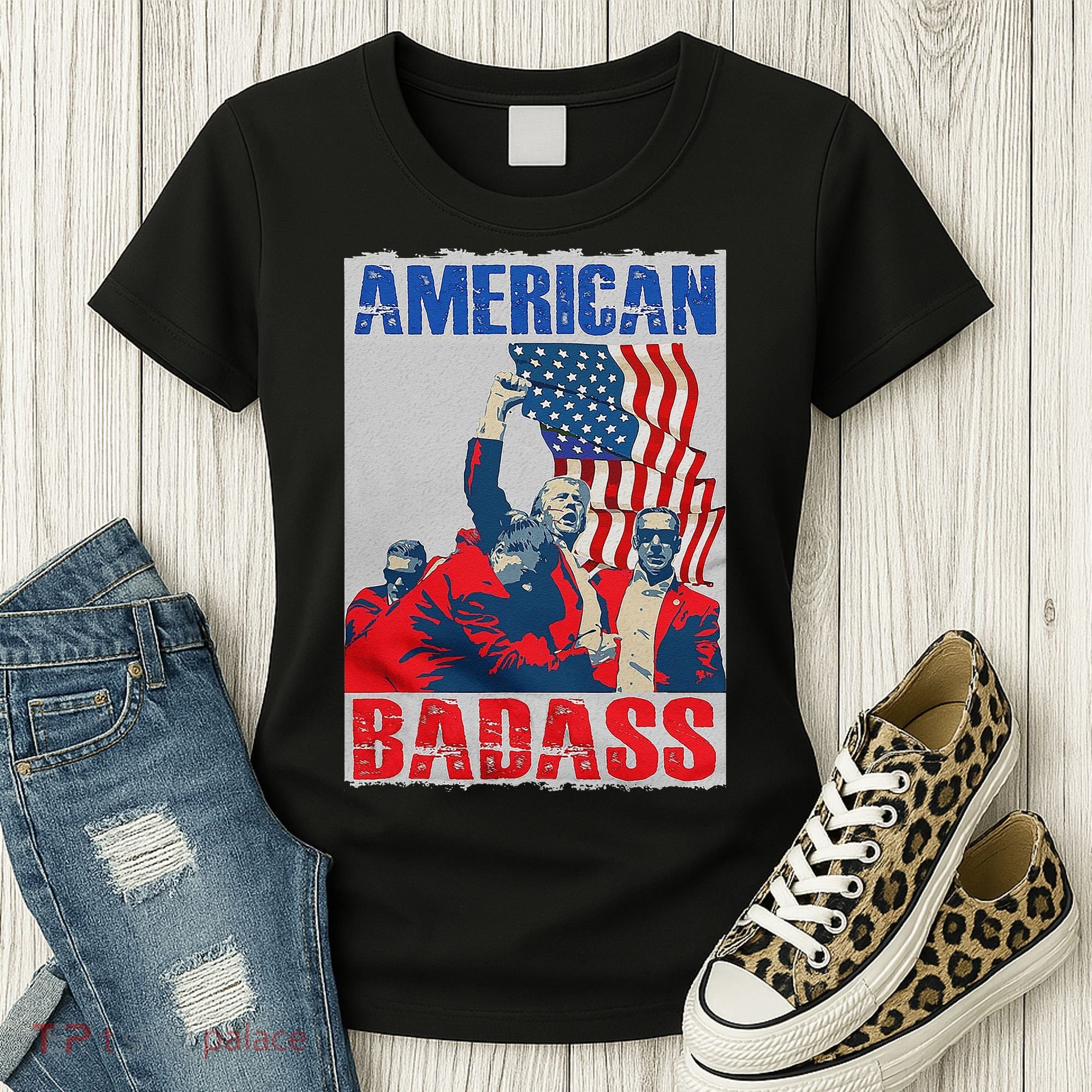 American Trump Badass Women's T-Shirt