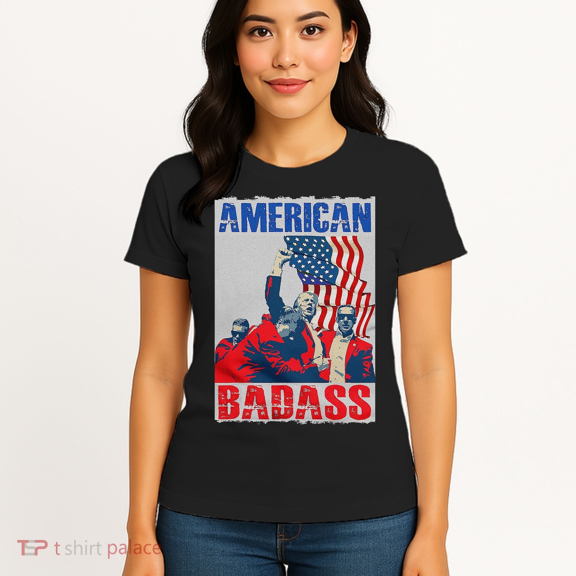 American Trump Badass Women's T-Shirt