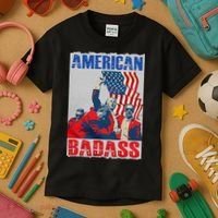 American Trump Badass Kids T-Shirt thumb 3
